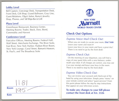 Marriott WTC check-in card (2)